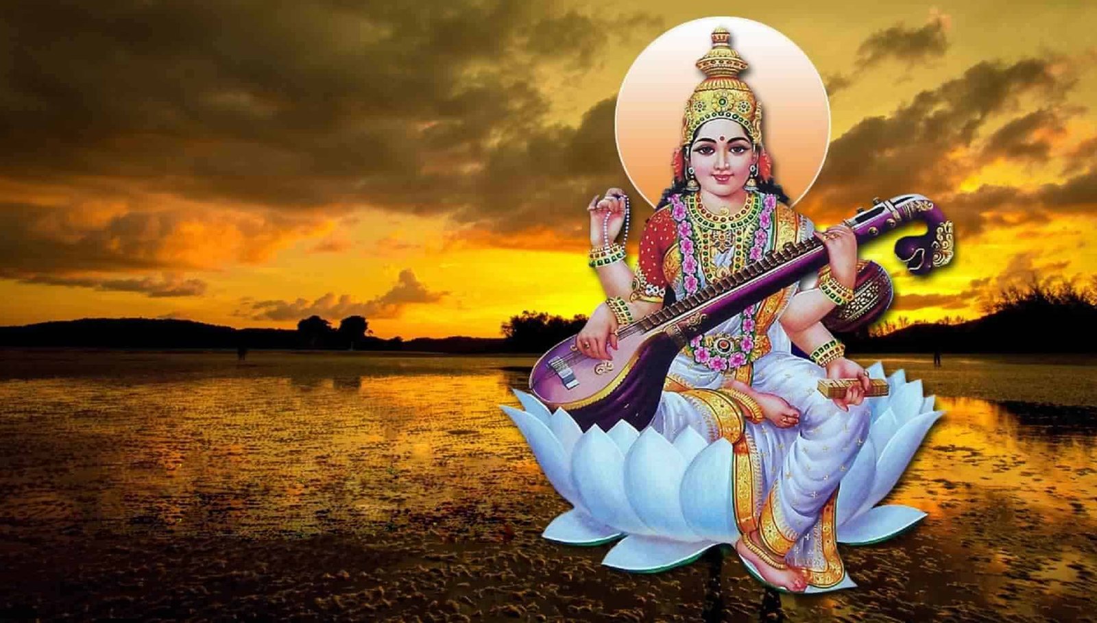 Maa Saraswati Wallpaper