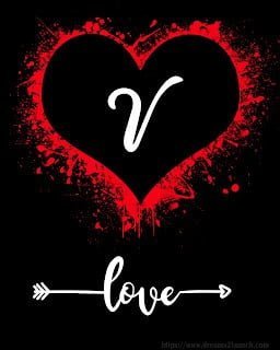 Stylish V Name DP