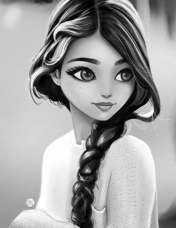 Cartoon DP for Girls