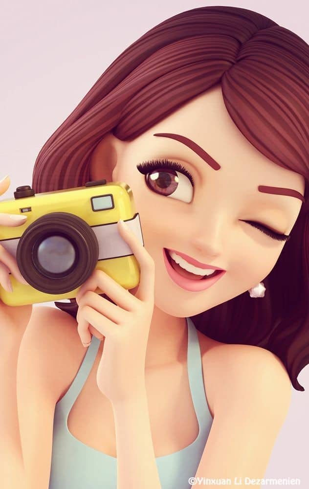 Cartoon Girl DP HD