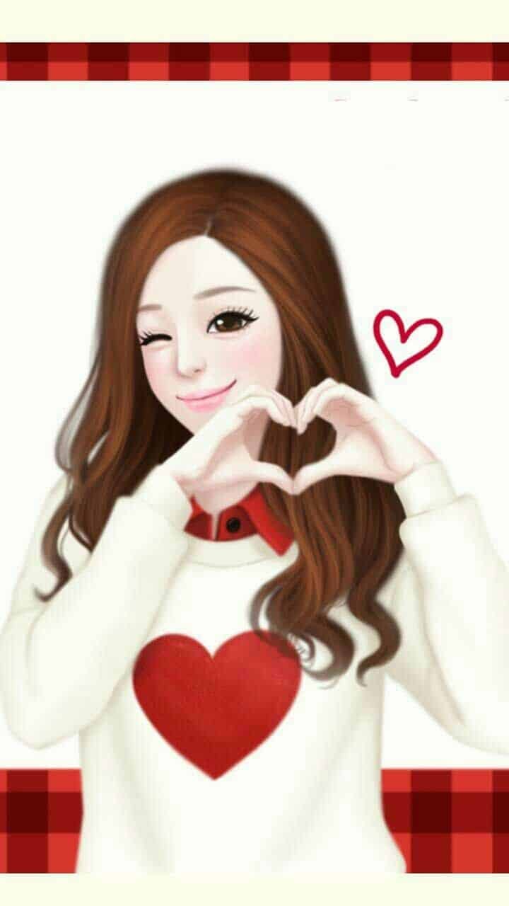 Cartoon Girl DP HD
