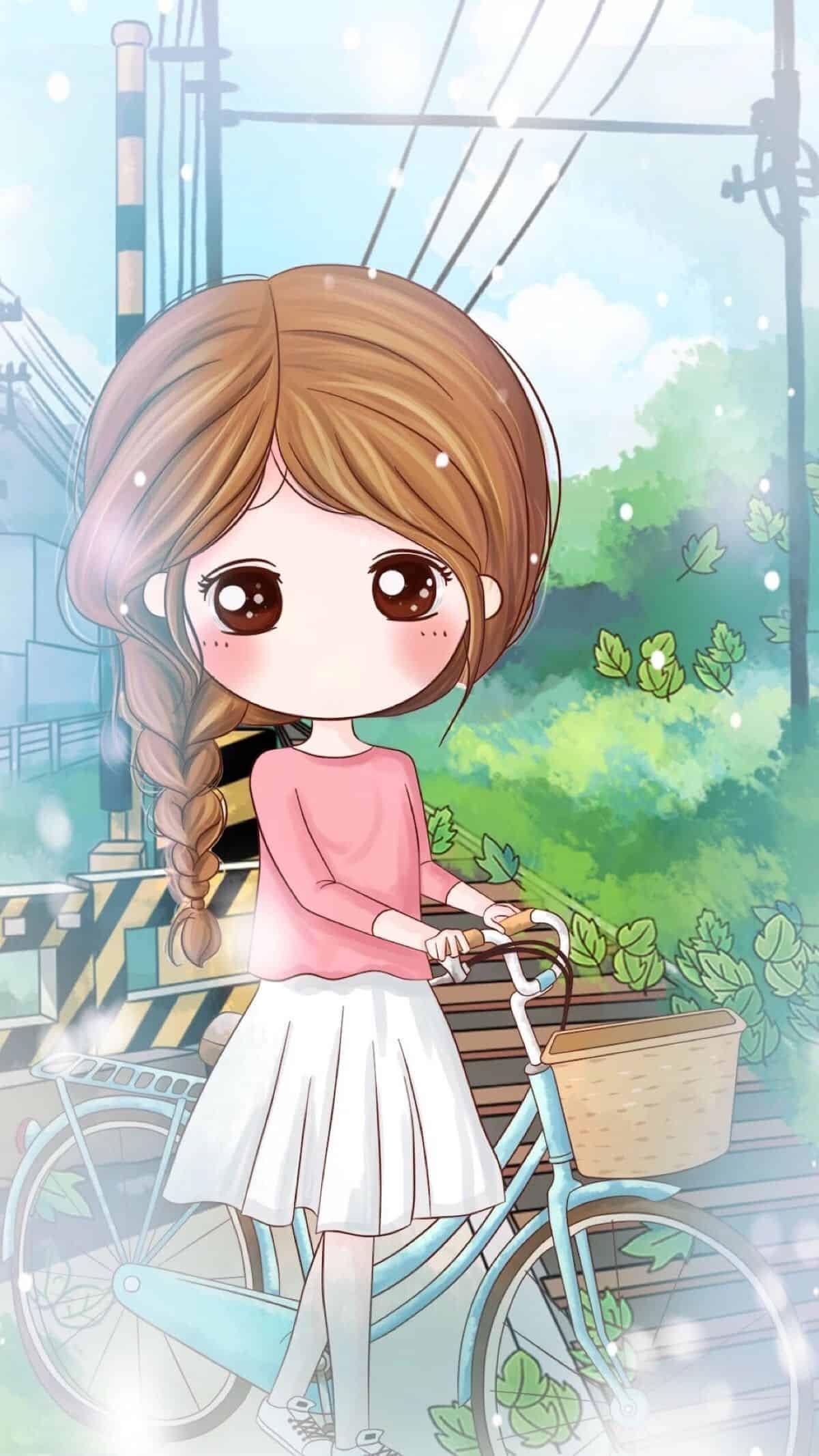 Cartoon DP for Girls