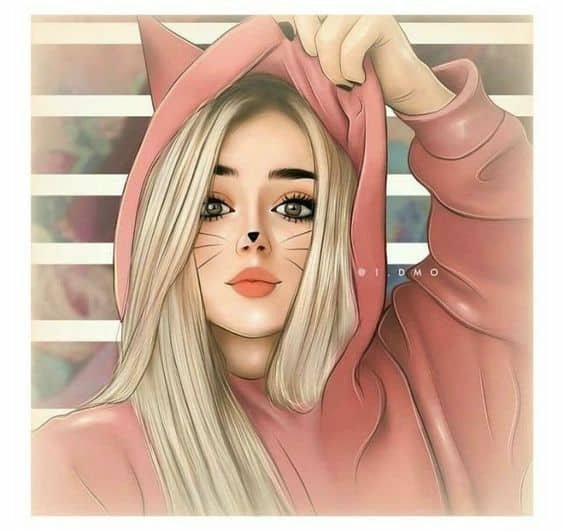 Cartoon Girl DP HD