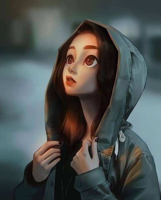 Cartoon Girl DP HD