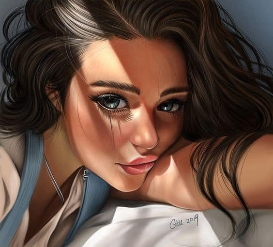 Cartoon Girl DP HD