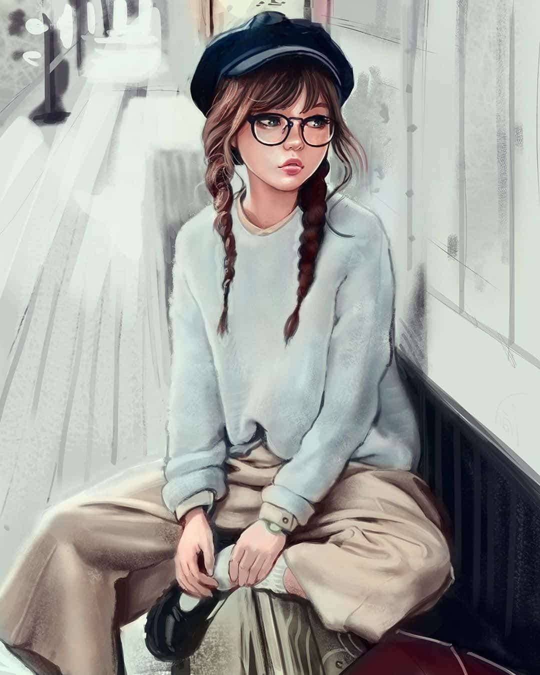 Cartoon DP for Girls