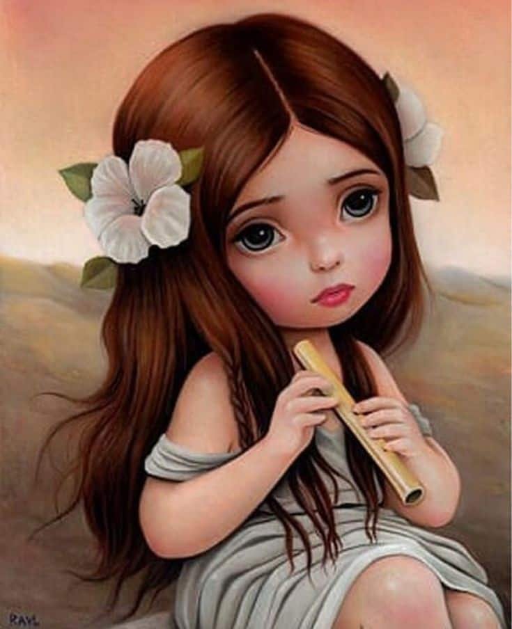 Cartoon DP for Girls