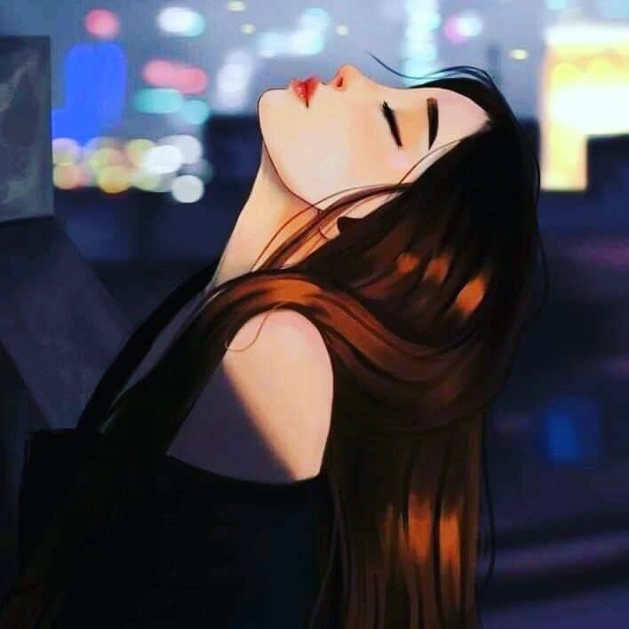 Cute Cartoon DP for Girl
