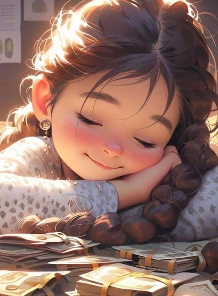 Cute Cartoon DP for Girl